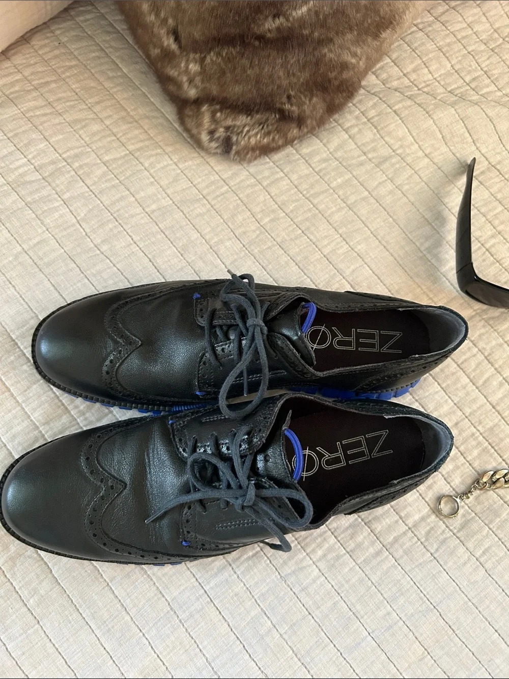 Cole haan grand OS zero grand comfy black leather oxfords shoes 9.5 men’s